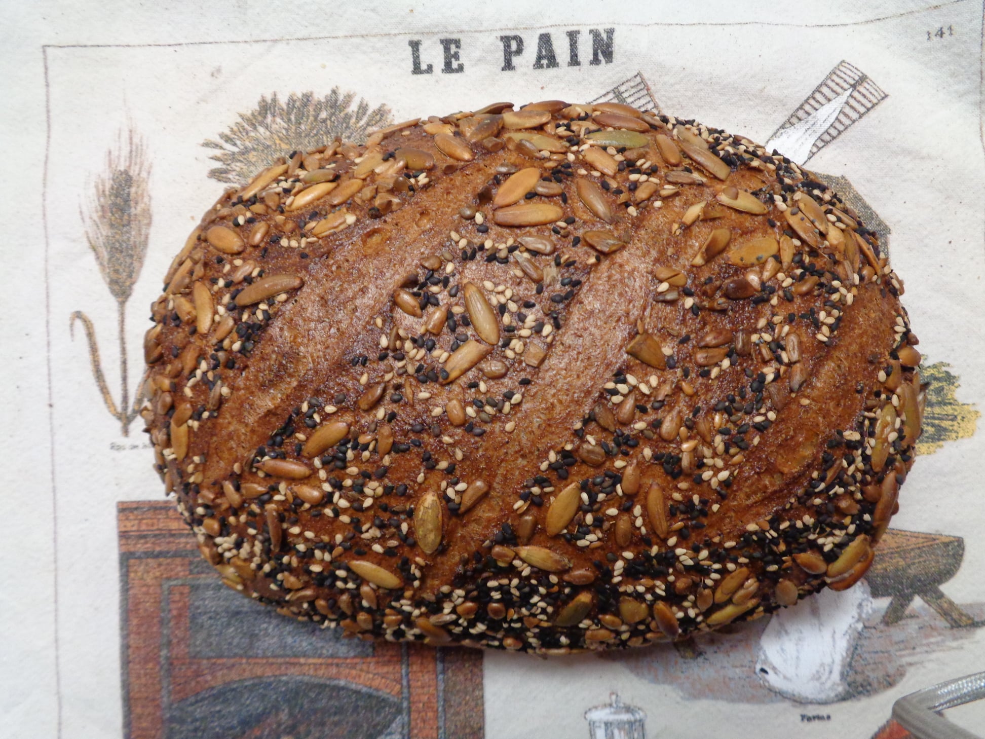 Seeded wholegrain spelt hearth bread The Fresh Loaf